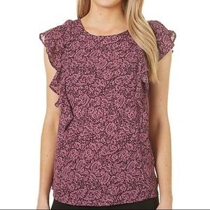 BRAND NEW WITH TAGS 🩷HARVE BENARD Floral Ruffled Blouse